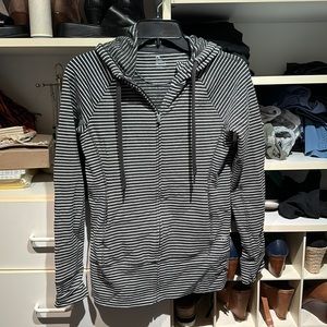 Gap Fit striped hoodie with fleece lining size small